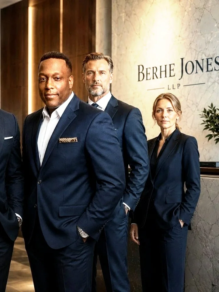 Berhe Jones LLP legal team image sized for mobile readers.